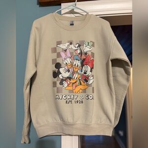 Gildan Cream Sweatshirt with Cartoon Print